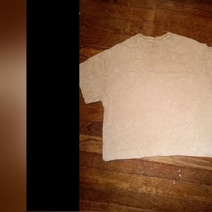 Cream Cropped T-Shirt